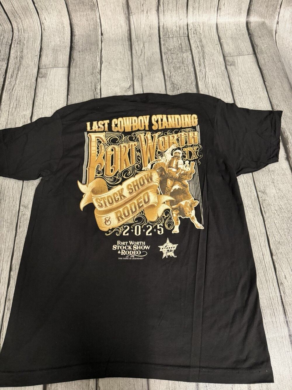 Men’s PBR Last Cowboy Standing Fort Worth Stock Show & Rodeo Tshirt Large